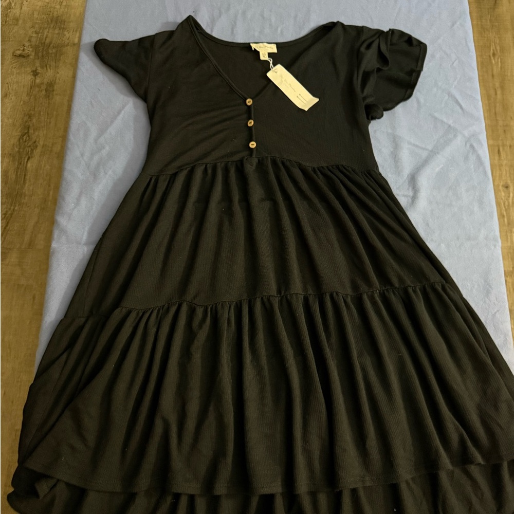 Black V-Neck Sundress